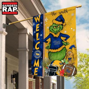 NCAA Pittsburgh Panthers Football Grinch Christmas Custom Flag