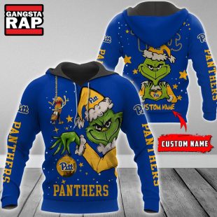 NCAA Pittsburgh Panthers Football Team The Grinch Christmas Hoodie