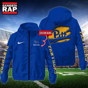 NCAA Pittsburgh Panthers Special Logo Team Custom Name Windbreaker Jacket