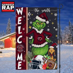 NCAA South Carolina Gamecocks Football Grinch Christmas Custom Flag