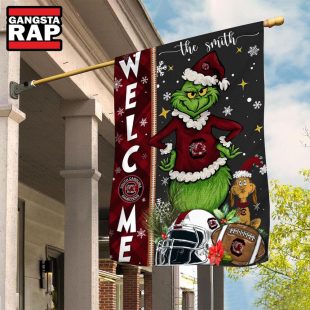 NCAA South Carolina Gamecocks Football Grinch Christmas Custom Flag