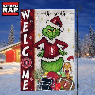 NCAA Stanford Cardinal Football Grinch Christmas Custom Flag