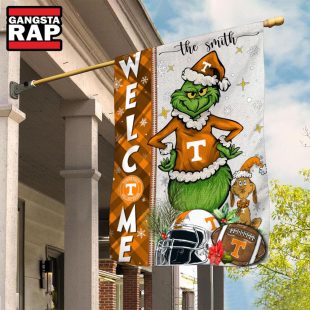 NCAA Tennessee Volunteers Football Grinch Christmas Custom Flag