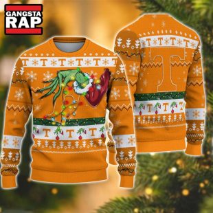 NCAA Tennessee Volunteers Grinch Hand Ugly Christmas Sweater