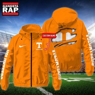 NCAA Tennessee Volunteers Special Logo Team Custom Name Windbreaker Jacket