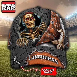 NCAA Texas Longhorns Special Sport Skull Halloween Custom Classic Cap