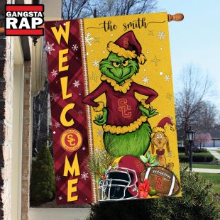 NCAA USC Trojans Football Grinch Christmas Custom Flag