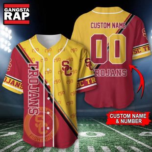 NCAA USC Trojans Logo Team Sport Design Baseball Jersey