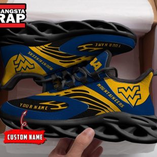 NCAA West Virginia ountaineers Sport Logo Team Custom Name Max Soul Shoes