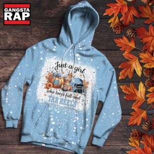 North Carolina Tar Heels Football Just A Girl Who Loves Fall Christmas Hoodie