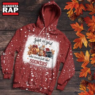 Oklahoma Sooners Football Just A Girl Who Loves Fall Christmas Hoodie