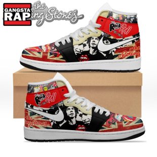 Rolling Stones Music Fans Lover Air Jordan 1 Hightop Shoes