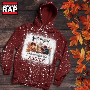 Texas AM Aggies Football Just A Girl Who Loves Fall Christmas Hoodie