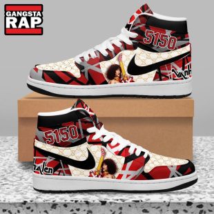 Van Halen 5150 Air Jordan 1 Hightop Shoes