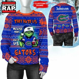 NCAA Florida Gators They Hate US Special Grinch Snow Christmas Sweatshirt