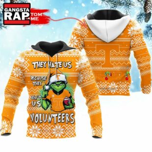 NCAA Tennessee Volunteers They Hate US Special Grinch Snow Christmas Hoodie