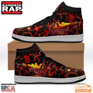 ACDC Band Music Fans Airr Jordan 1 High Top Sneakers Shoes