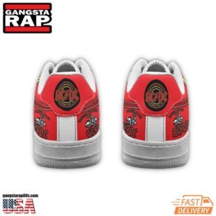 ACDC Bans Air Low Top Sneakers Shoes Red-White