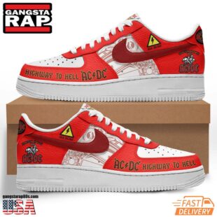 ACDC Bans Air Low Top Sneakers Shoes Red-White