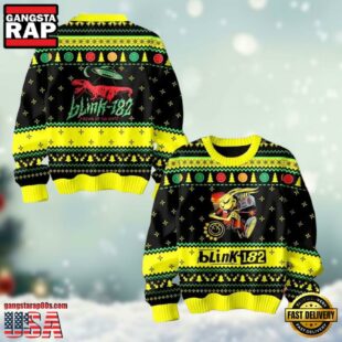 Blink 182 Band Emena Of The State Black Yellow Color Chirstmas Ugly Sweater