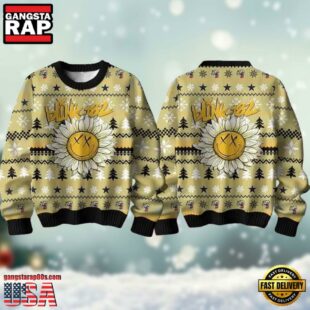 Blink 182 Sunflower Angels And Airways Yellow Color Chirstmas Ugly Sweater