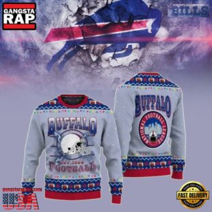 Buffalo Bills Get Festive With The 1960 Football Fans Ugly Christmas Sweater