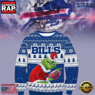 Buffalo Bills Grinch NFL Blue Color Christmas Ugly Sweater