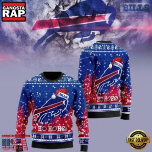 Buffalo Bills Santa Hohoho NFL Christmas Ugly Sweater