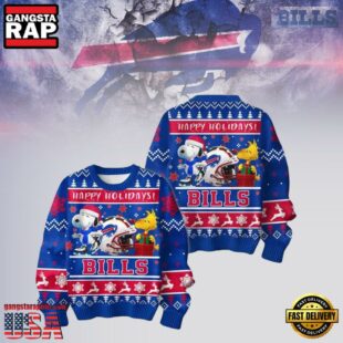 Buffalo Bills Snoopy Happy Holiday Merry Christmas Football Ugly Christmas Sweater