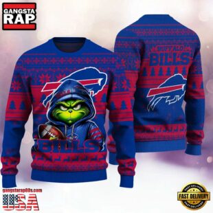 Buffalo Bills X Grinch NFL Ugly Christmas Woolen Sweater