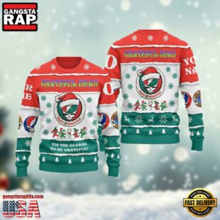 Custom Name Number Grateful Dead Tis The Season To Be Grateful Ugly Christmas Sweaters