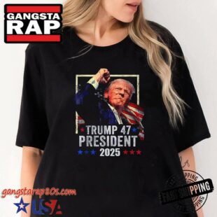 Donald Trump 47 Elected President 2025 T-Shirt