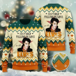 Elvis Presley 3D Ugly Sweater A Festive Fashion Statement For Fans - Xmas Sweaters