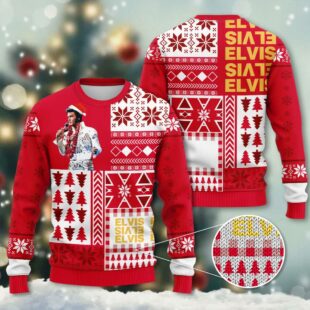 Elvis Presley 3D Ugly Sweater A Unique Twist On Holiday Fashion - Xmas Sweaters