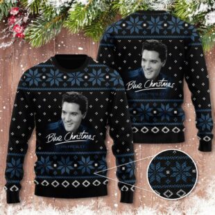 Elvis Presley 3D Ugly Sweater Add Some Glam Rock To Your Christmas - Xmas Sweaters