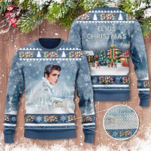 Elvis Presley 3D Ugly Sweater An Iconic Christmas Look - Xmas Sweaters