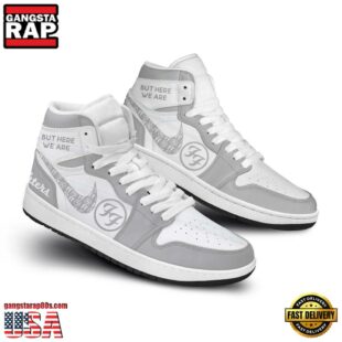 Foo Fighters Air Jordan 1 Hightop White Color Sneakers Shoes