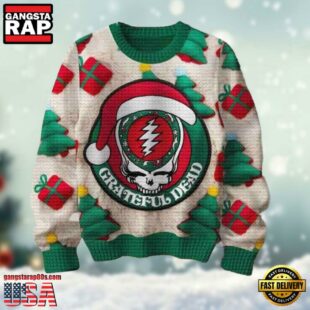 Grateful Dead Band Holly Jolly Chirstmas Ugly Sweater