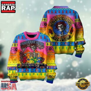 Grateful Dead Band The Dancing Bears Christmas Ugly Sweater