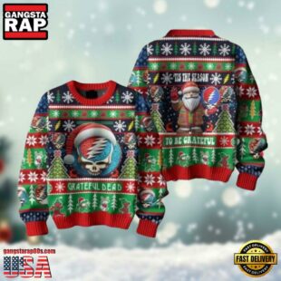 Grateful Dead Band Tis The Season To Be Grateful Chirstmas Ugly Sweater