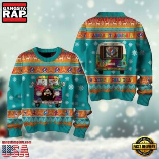 Grateful Dead Dancing Through A Grateful Christmas Ugly Sweater