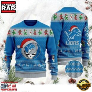 Grateful Dead Detroit Lions Ugly Christmas Sweater