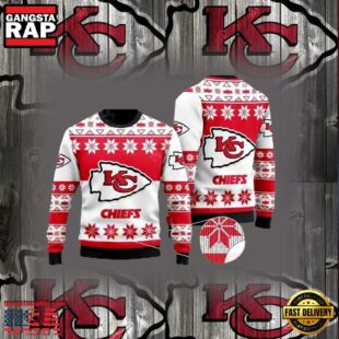 Kansas City Chiefs Red White NFL Ugly Christmas Sweater For Fans Lovers