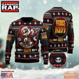 Kiss Band Jack Skellington Christmas Ugly Sweater