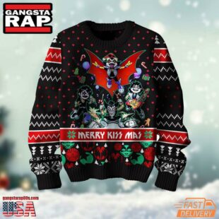 Kiss Band Merry Kissmas Christmas Ugly Sweater