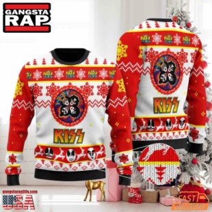 Kiss Band Red Family And Friends Ugly Christmas Sweater