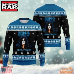 Kiss Band Tommy Thayer With Signature Holiday Ugly Christmas Sweater