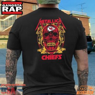 Metallica Band Kansas City Chiefs NFL Back Print T Shirt