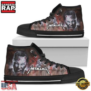 Metallica Band Music Fans High Top Canvas Sneakers Shoes