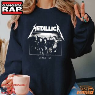 Metallica Band Photo Damage Inc Tour Juniors Unisex T Shirt